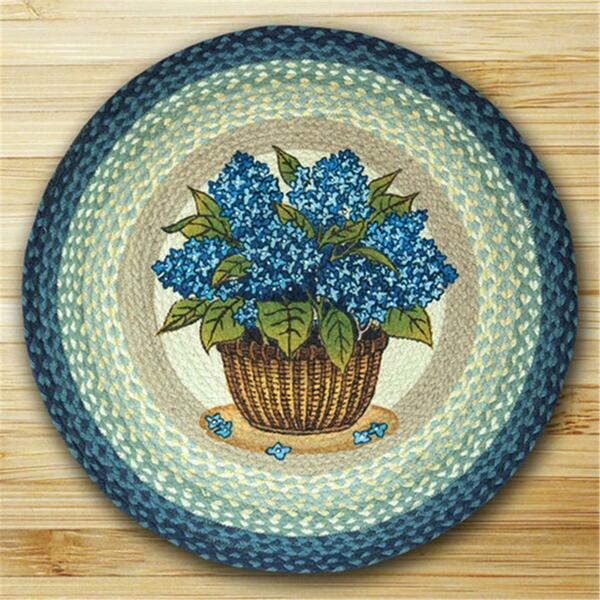 Capitol Earth Rugs Round Patch Rug- Blue Hydrangea 66-362BH